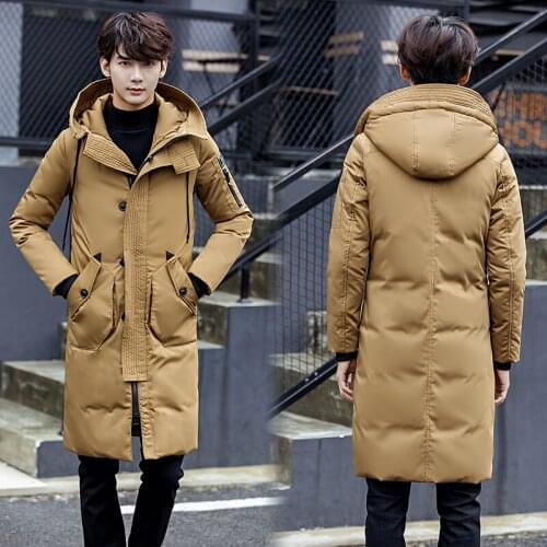 Br Hooded Long Winter Duck Down Parkas Men Casual Clothing Outwear Down Jackets Male Thick Fashion Puffer Jacket plus size 3XL