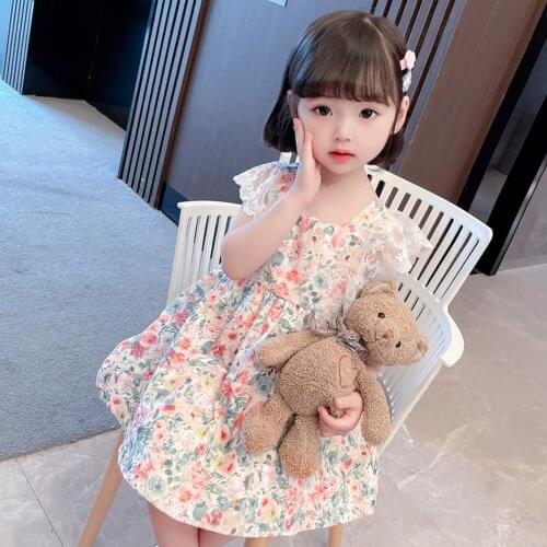 Dress For Girls Lace Girls Dresses Floral Pattern Children Dresses Summer Girl Costume