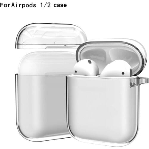 Transparent Cases For AirPods Cases Bluetooth Wireless Earphone Protective Cover For Airpods 2 1 PC Clear Hard Case Shell