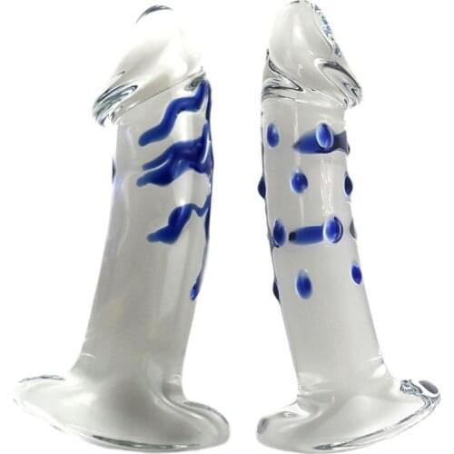 Transparent Realistic Glass Dildo Big Base Can Strapon G Spot Stimulation Sex Toys For Woman Dildo Massager Huge Anal Dildo