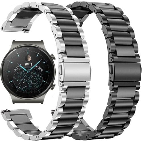 22MM Stainless Steel Straps For Huawei Watch GT 2 Pro/GT 2 46MM 2E Smart Bracelet Metal Wristband For HONOR Magic 2 Correa Bands