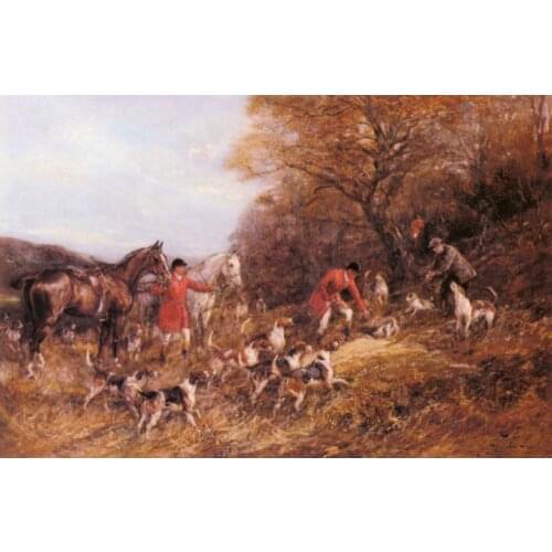 Hand painted oil painting Heywood Hardy Gone To Earth Landscapes Paintings canvas for Home decor