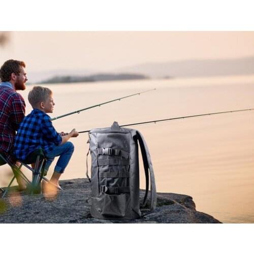 Foldable Camping Bag Waterproof Fishing Bag Rod Tackle Waist Pack Backpacks Fishing Lures Gear Storage Bag Single Crossbody Bags