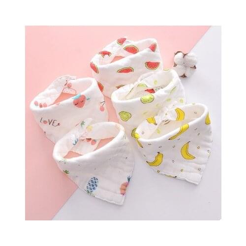 Baby Bib Soft Organic pure Cotton Baby Drool Cute Triangle Scarf Comfortable Drooling And Teething Towel Saliva Towel For Newbor