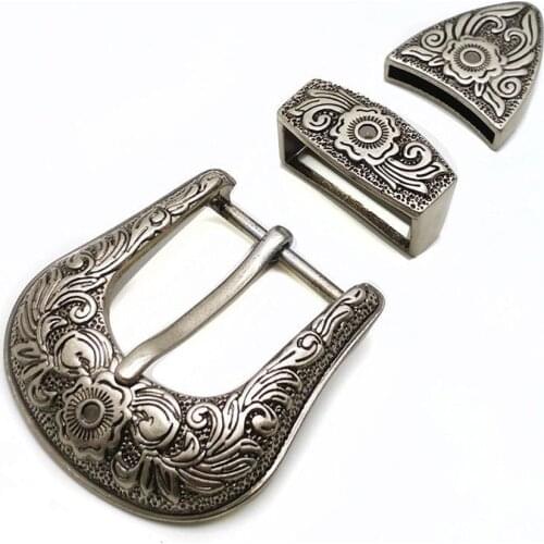 30mm Vintage Carved Metal Pin Buckle Women Belts Accessories DIY leather craft Strap Jeans Leather Belt buckle antique silver