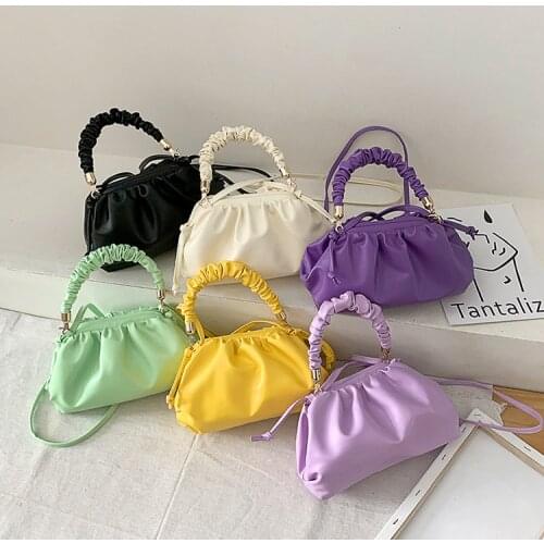 New Fashion Purple Cloud Bag Flap PU Leather Handbags Purse For Women Casual Bag Ladies Crossbody Shoulder Bags Girls Phone Bags