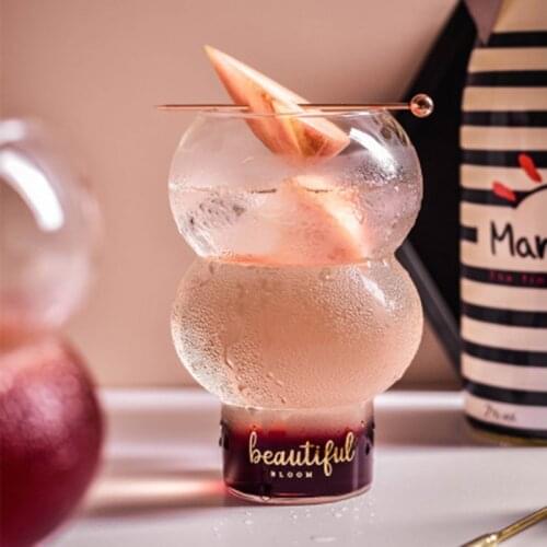 1Pcs New 300mL/520mL Bar Cocktail Ball Glass Spherical Dessert House Sweetmeats Tumbler Smoothies Ice Cream Cups Leben Milk Mugs