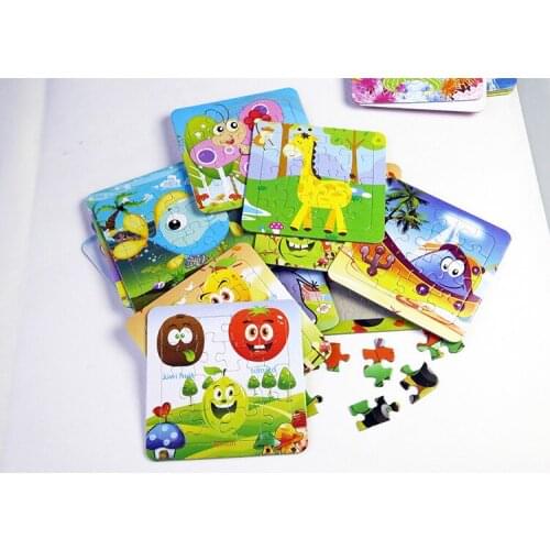 100 style 1pcs 3D Puzzle 14*14cm paper cute funny Zoo Animal Ocean letter action learning education baby toys for children