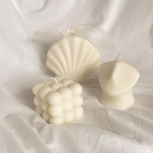 3D Decorative Candle Silicone Mold Simple Portrait Shell Design Silicone molds For Candle Making Korean Candle
