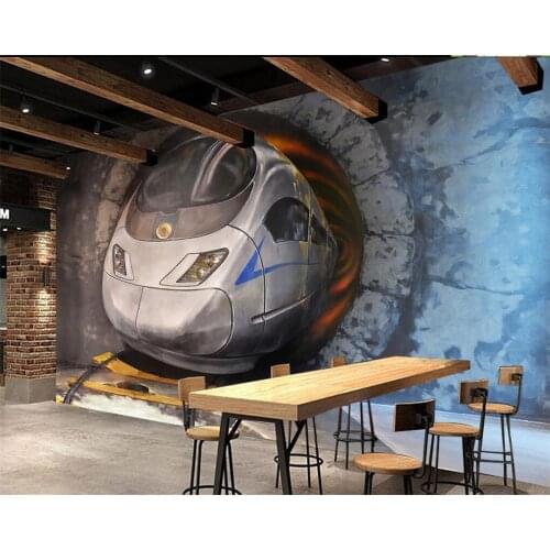 Beibehang Custom large-scale personality 3D wallpaper 3D stereo high-speed steel wall painting photo wallpaper papel de parede