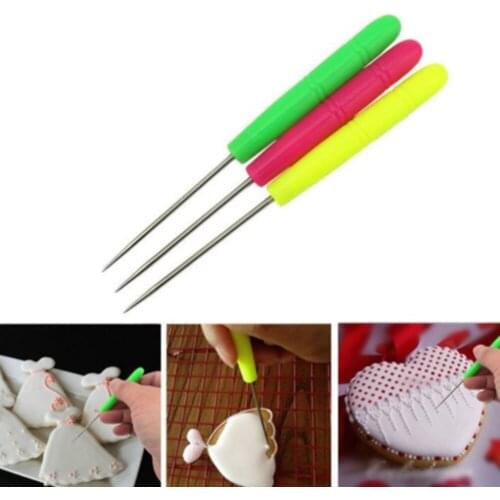 5PCS of Sugar Mixing Needle Doodle Needle DIY Baking Needle Mixer Stainless Steel Needle Biscuit Icing Icing Needle