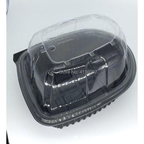 50 Sets Grilled Chicken Disposable Take Out Container Plastic Roast Duck Packing Takeaway Box Food Packaging