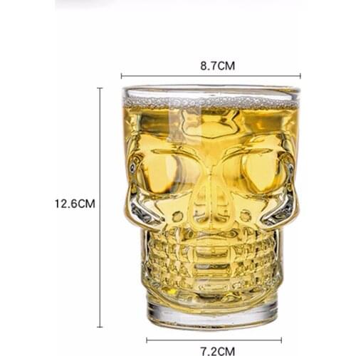 500ml Creative Skull Beer Cup with Handle Wine Glass Cup Mug Gothic for Home Barware Drinkware Whiskey Skull Cup Water Drinking