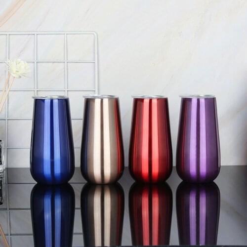 6oz150ml double vacuum simple household stainless steel tea cup eggshell cup water bottle