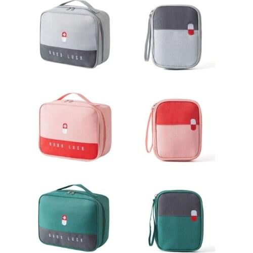 First Aid Bags Travel Cosmetic Organizer Medicine Bag Convenient Safety for Family Outdoors Hiking Camping Car Office