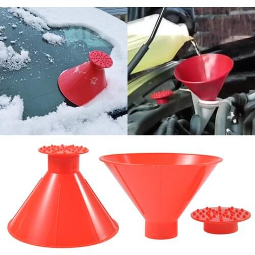 Car Magic Snow Remover Ice Scraper Window Windshield Oil Funnel Shovel Window Scrapers Deicing Cone Ice Car Ice Scraper