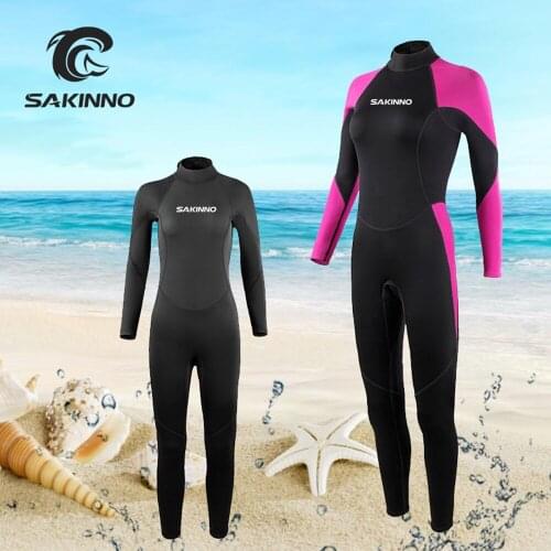 New 2MM Neoprene Women Wetsuit One-piece Long Sleeve Surfing Wetsuit For Keep Warm Apply To Swimming Snorkeling Surfing Diving