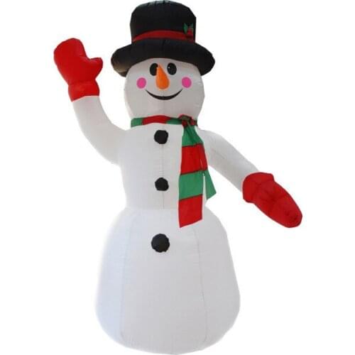 Giant 2.4m Inflatable Christmas Snowman Doll Garden Yard New Year Festival Party Props Ornaments Gift Amusement Park Decoration