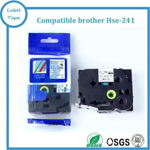 70pcs mix models Compatible P TOUCH HSe-241 17.7mm White HSe heat shrinkable tape cartridge for cable identification