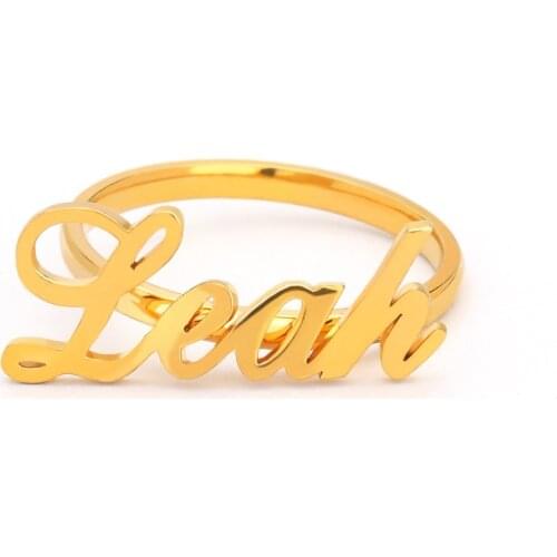 Name Ring Custom Ring Gold Stainless Steel anillos For Women Custom Gift Custom Nameplate Ring For Couple
