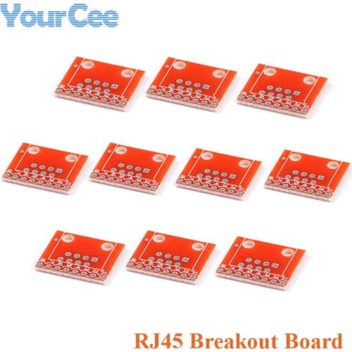 10PCS RJ45 Breakout Board Module RJ45 to DIP Adapter Board DIY Electronics for Arduino