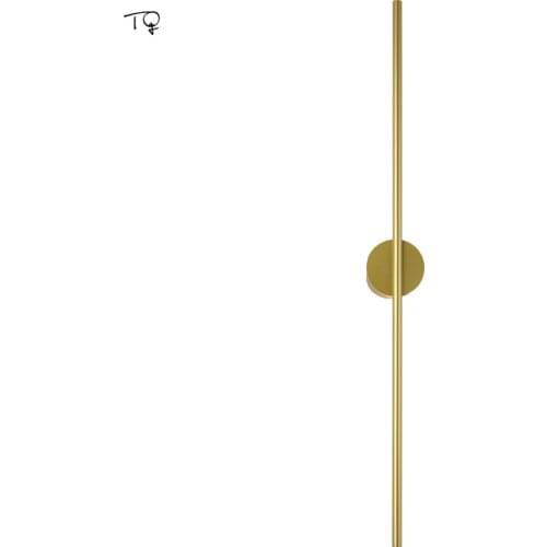 Minimalist Simple Led Long Wall Lamp Gold Lustre Art Decor Wall Saconce Living Room Corridor Background Bathroom Bar Studio Cafe