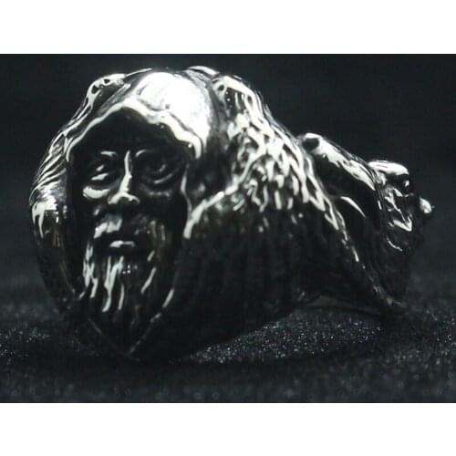 Mens Boys 316L Stainless Steel Punk Gothic Cool Wolf Eagle Viking Newest Ring