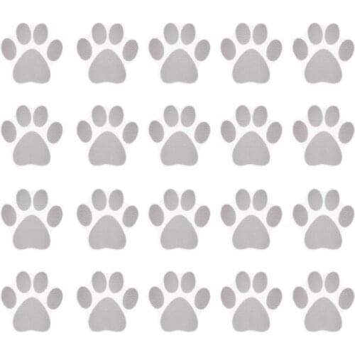 10/20pcs Dog Footprint Stickers Cartoon Bathtub Stickers Slip Prevention Decals Self Adhesive Tub Pasters For Bathroom