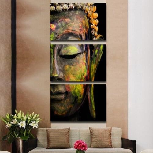 Buddha oil painting print on canvas wall art picture painting home decor for living room Giveaways wall sticker