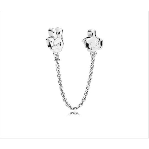 New Alloy Gesture Safety Chain DIY European Bracelet Accessories Fashion Jewelry Big Hole Beads Loose Beads