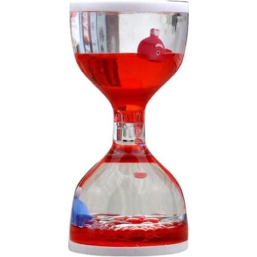 2021 New Liquid Motion Bubbler Timer Desk Sensory Toy Animal Floating Oil Hourglass for F