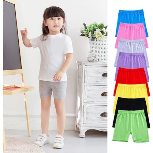 New Candy Color Girls Safety Shorts Pants Underwear Leggings Girls Boxer Briefs Short Beach Pants For Children 3-13 Years Old