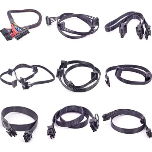 5Pin to 2 / 3 / 4 Port SATA / 4Pin Peripheral CPU 8P to 4+4Pin GPU 8Pin to Dual 6+2Pin Power Supply Cable for Great Wall Modular