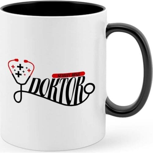 Personalized Professional Doctor Black Mug Cup-13