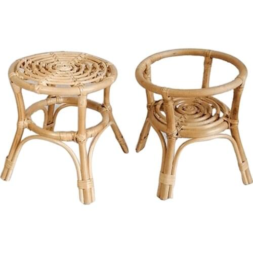 Natural Rattan Plant Stand Rack Indoor Flower Pot Holder Garden Vine Trellis