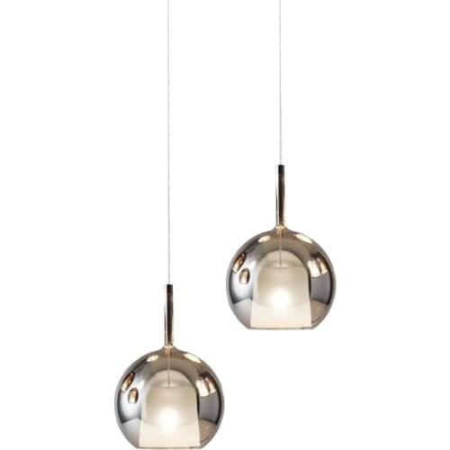 Modern restaurant pendant lights Nordic minimalist art creative bar single head glass pendant lamp