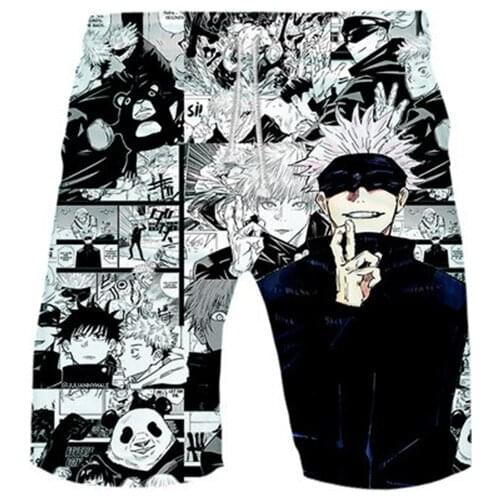 3 To 14 Years Kids Board Shorts Anime Jujutsu Kaisen 3D Print Beach Swiming Shorts Boys Girls Hip Hop Short Pants Beach clothes