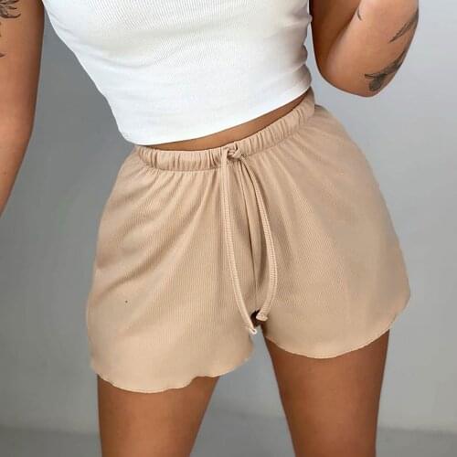 Shorts Women Summer 2021 Plus Size Shorts Pockets Bandage Elastic Waist Sports Loose Casual Shorts Beach Correndo