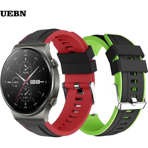 UEBN 22mm Silicone Sport Wristband Strap for HUAWEI Watch GT 2 Pro Band Bracelet for Huawei Watch GT 2e 46mm Watchbands