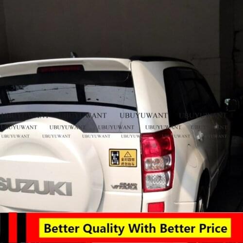 For suzuki grand vitara spoiler high quality abs plastic rear trunk spoiler roof wing for suzuki grand vitara 2009-2013