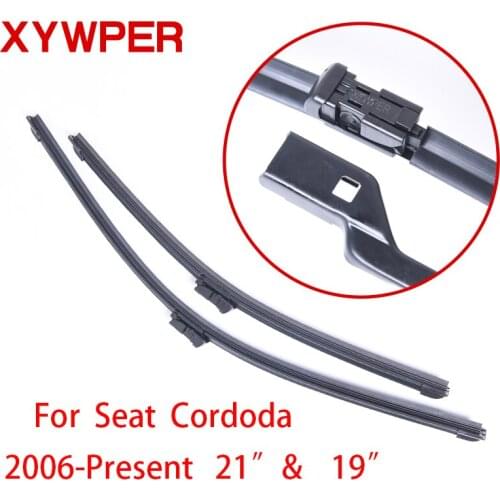 XYWPER Wiper Blades for Seat Cordoba 2006 2007 2008 2009 2010-2016 21"&19"Car Accessories Soft Rubber Car Windscreen Wipers