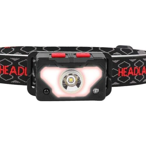 Sensor LED Headlamp Strong Headlight XPG+COB With Battery Outdoor Camping Fishing Portable Built-in Battery Night Lighting