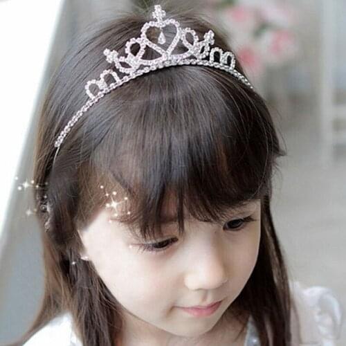 Princess Tiara Crown Headband Girls Crystal Rhinestone Jewelry Head hair Accessories Ornament Bride K3Q9