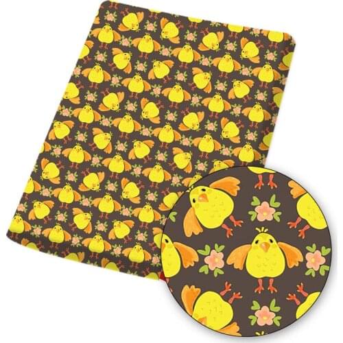 Polyester Cotton Fabric Easter Bunny Egg Printed Fabric DIY Sewing Home Textile Easter Decoration Material 80g 45*150cm IBOWS