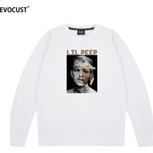 Lil peep Music Graphic Singer Harajuku Sweatshirts Hoodies men women unisex Combed Cotton