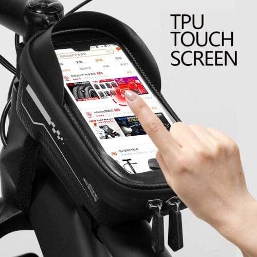 Cycling Bicycle Bike Bag Bike Phone Holder Cycling Waterproof Front Frame Top Tube Handlebar Bag MTB Touch Screen