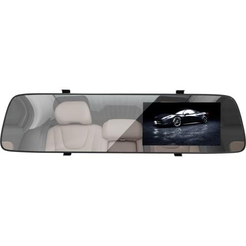 Dash Cam 720P HD DVR Car Driving Recorder Car DVR Dual Lens Rear View Mirror Driving Video Recorder with G-Sensor Loop Recording