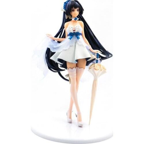 Japan Anime Action Figuer Raiden Mei Umbrella Long Hair Wedding Dress Honkai Impact 3rd MmiHoYo Collection Office Decorations
