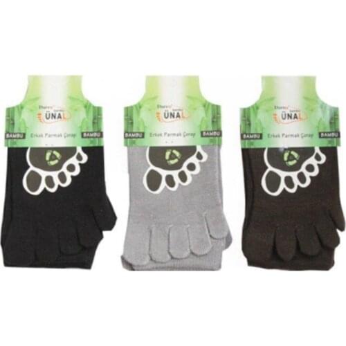 YENİ 3 Çift Bambu Parmaklı Çorap