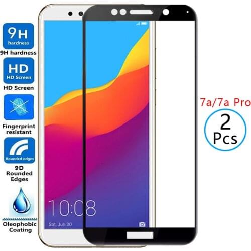 9d protective tempered glass for huawei honor 7a pro screen protector on honor7a 7apro honer onor hono honr 7 a a7 safety film